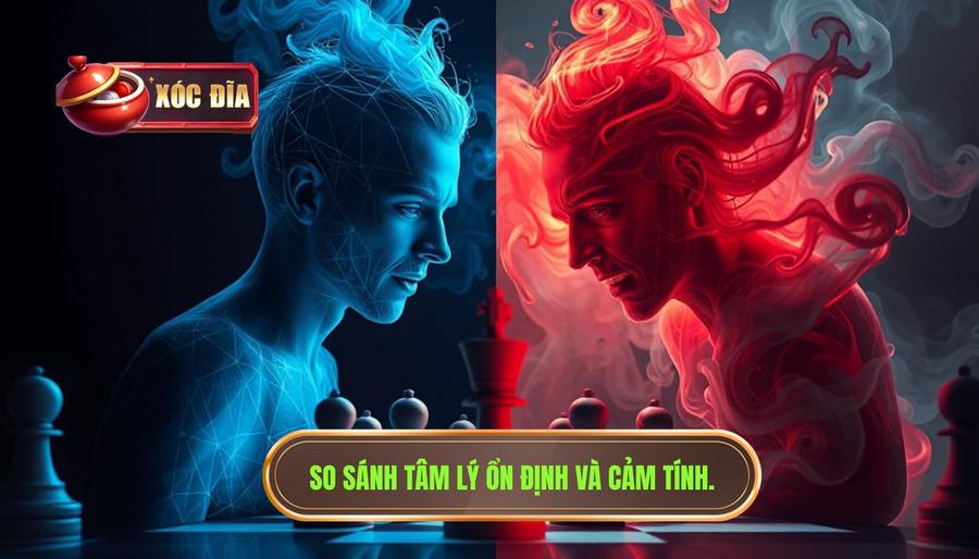 Bảng so sánh: Người chơi có tâm lý ổn định và người chơi cảm tính